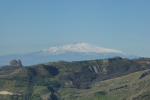 Ausblick auf den Etna von der Terrasse.